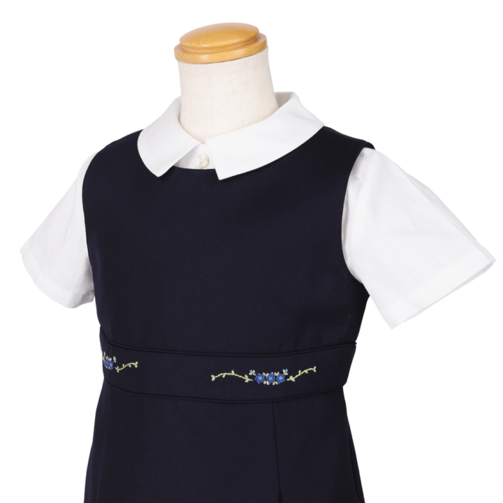 荻窪 七里 お受験ジャンバースカート（ワンピース）120 刺繍 チェック  